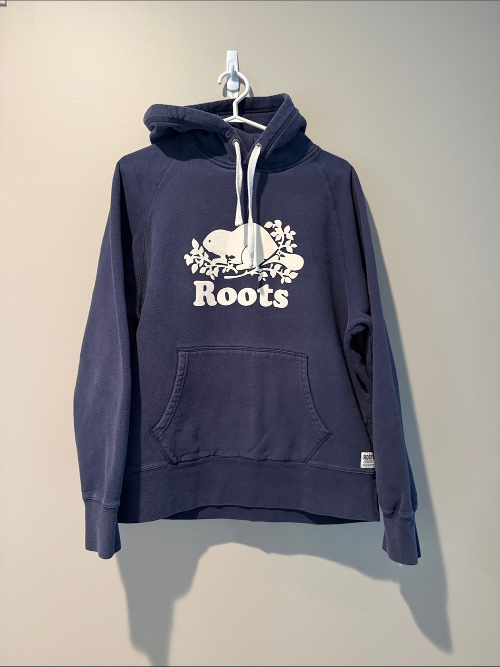 Roots Navy Pullover with White Beaver Logo